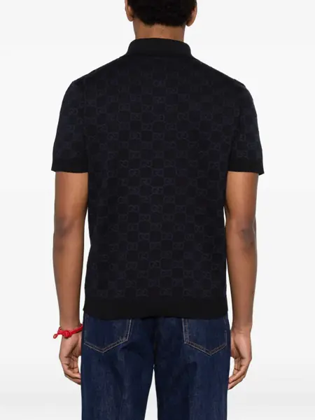 Tricouri Polo Gucci GG Supreme Polo Shirt DARK NAVY Barbati (BM 19739651) 4