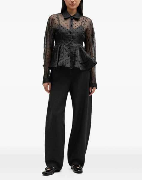 Camasi casual Ganni Polka dot organza Shirt BLACK Femei (BM 19739711) 2