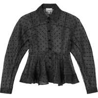 Camasi casual Polka dot organza Shirt Femei