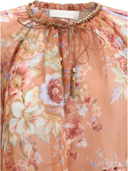 Bluze ZIMMERMANN Ruffle Blouse CHAMBRAY -FLORAL Femei (BM 19739720) 3