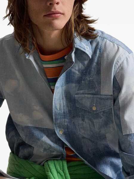 Camasi casual Ralph Lauren Shirts Light blue Barbati (BM 19739919) 4