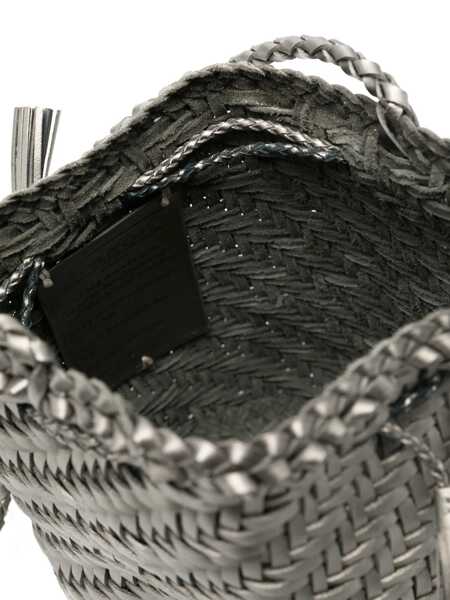 Genti tip postas DRAGON DIFFUSION PomPom Double Jump mini shoulder bag Silver Femei (BM 19740042) 5