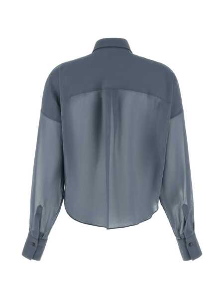 Camasi office Brunello Cucinelli Shirts Blue Femei (BM 19740120) 2