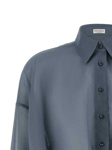 Camasi office Brunello Cucinelli Shirts Blue Femei (BM 19740120) 3