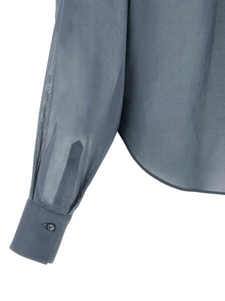 Camasi office Brunello Cucinelli Shirts Blue Femei (BM 19740120) 4