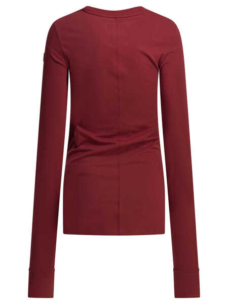 Tricouri Rick Owens Cotton jersey T-shirt x Moncler Red Femei (BM 19740129) 2