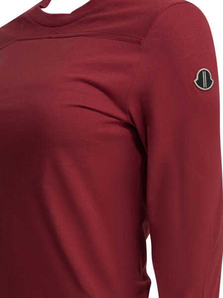 Tricouri Rick Owens Cotton jersey T-shirt x Moncler Red Femei (BM 19740129) 4