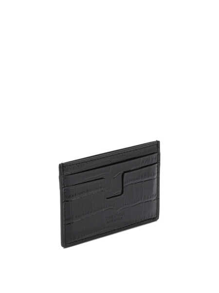 Portofele Tom Ford Crocodile effect card holder Brown Barbati (BM 19740183) 2