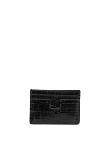 Portofele Tom Ford Crocodile effect card holder Brown Barbati (BM 19740183) 3