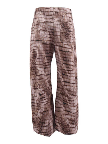 Pantaloni Elisabetta Franchi JEANS-STYLE TROUSERS Brown Femei (BM 19740558) 2