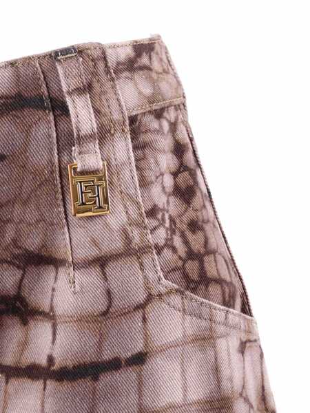 Pantaloni Elisabetta Franchi JEANS-STYLE TROUSERS Brown Femei (BM 19740558) 3