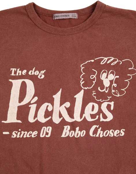 Tricouri Bobo Choses Pickles The Dog T-Shirt BROWN Baieti (BM 19740653) 3
