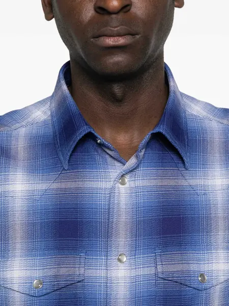 Camasi casual Tom Ford Check Shirt NAVY MULTICOLOR Barbati (BM 19740767) 5