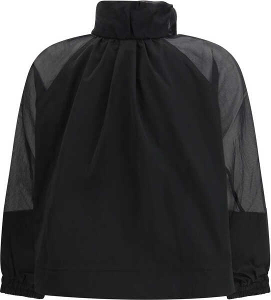 Jachete Pinko Beth Jacket with transparent inserts NERO LIMOUSINE Femei (BM 19740824) 2