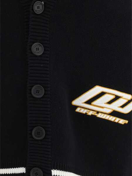 Cardigane Off-White Star Logo Diagonal Varsity Cardigan BLACK Barbati (BM 19740872) 3