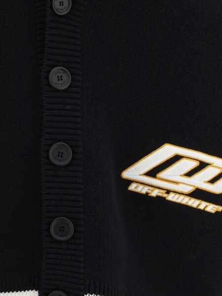 Cardigane Off-White Star Logo Diagonal Varsity Cardigan BLACK Barbati (BM 19740872) 4