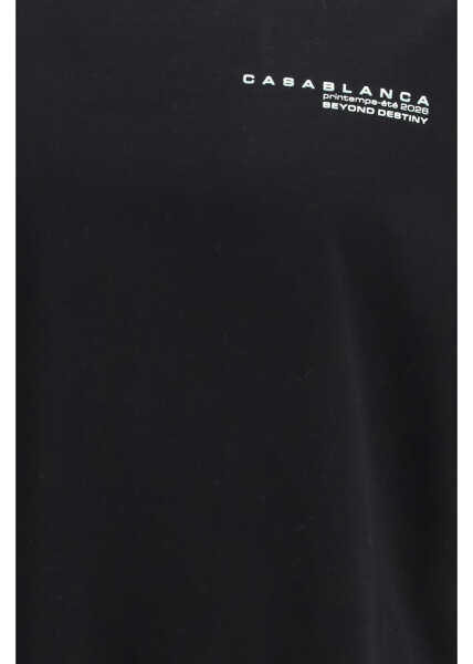 Tricouri Casablanca Glitch Orchid T-shirt BLACK JERSEY Barbati (BM 19740875) 3