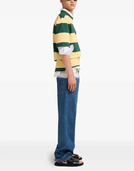 Tricouri Marni Striped T-Shirt EMERALD/YELLOW Barbati (BM 19740890) 2