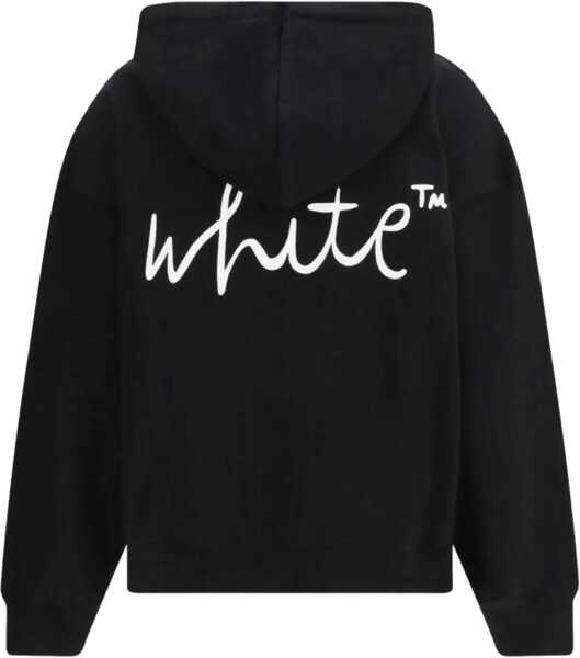 Bluze de trening Off-White Shared Over Hoodie BLACK-WHITE Femei (BM 19740896) 2