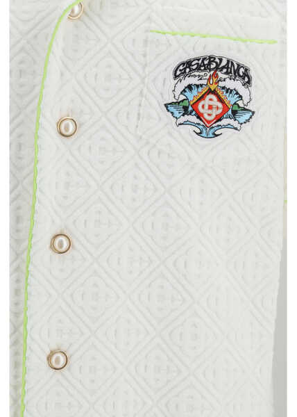 Tricouri Polo Casablanca Polo Shirt with logo WHITE Barbati (BM 19740899) 3