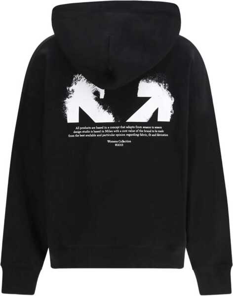 Bluze de trening Off-White Half Arrow Hoodie BLACK-WHITE Femei (BM 19740914) 2