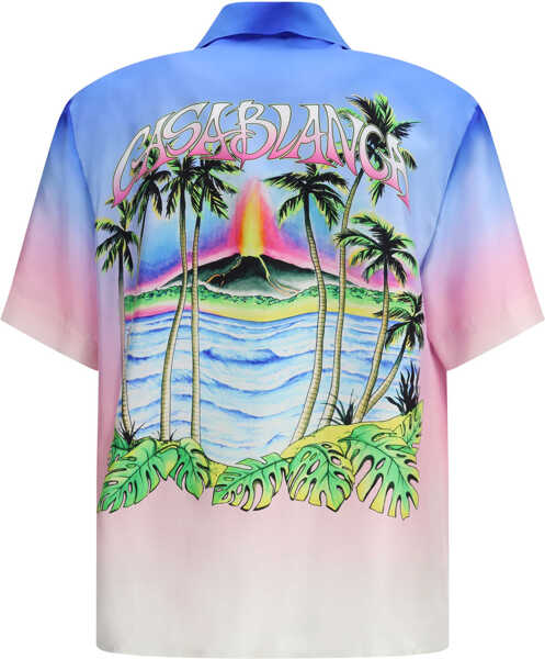 Camasi casual Casablanca Volcano short-sleeved silk Shirt VOLCANO Barbati (BM 19740929) 2