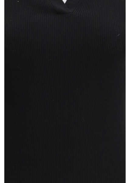 Tricouri Polo Max Mara Albero Wool Polo Shirt NERO Femei (BM 19740935) 3