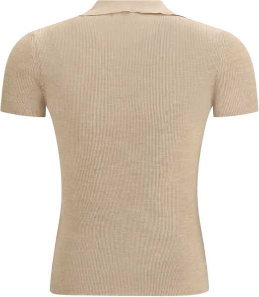 Tricouri Polo Max Mara Albero Wool Polo Shirt BIANCO AVORIO Femei (BM 19741016) 2