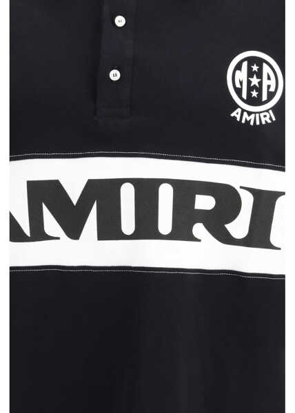 Tricouri Polo AMIRI Oversized Polo Shirt BLACK Barbati (BM 19741019) 3