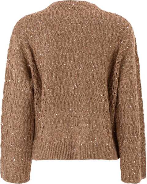 Pulovere Brunello Cucinelli Openwork Sweater BRUCIATO Femei (BM 19741079) 2