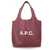 A.P.C. "Ninon" Tote Bag BORDEAUX