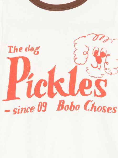 Tricouri Bobo Choses Pickles The Dog T-Shirt WHITE Baieti (BM 19741277) 3