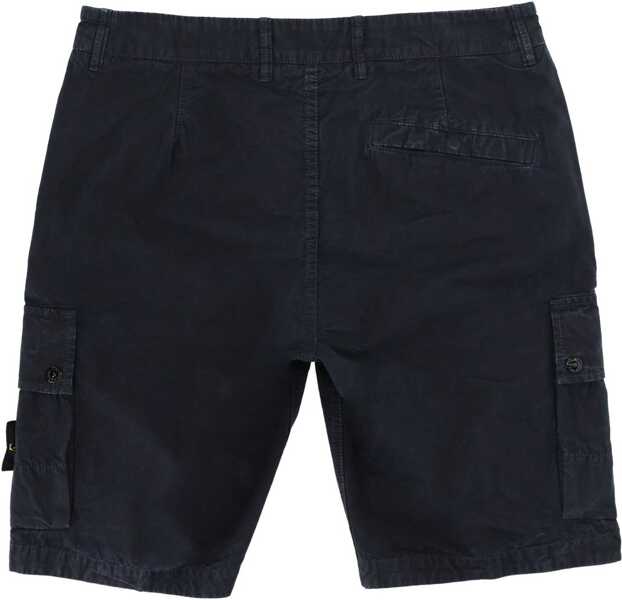 Pantaloni scurti Stone Island Cargo Shorts With Logo Patch BLUE Barbati (BM 19741295) 2