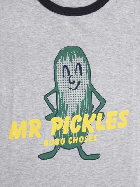 Tricouri Bobo Choses Mr Pickles T-Shirt GREY Baieti (BM 19741358) 2