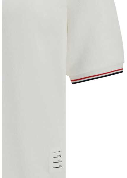 Tricouri Thom Browne Short-sleeved Sweatshirt WHITE Barbati (BM 19741589) 3