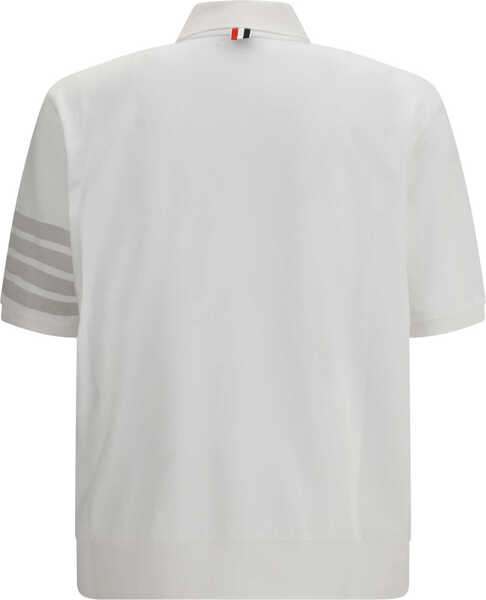 Tricouri Polo Thom Browne Cotton Polo Shirt WHITE Barbati (BM 19741598) 2