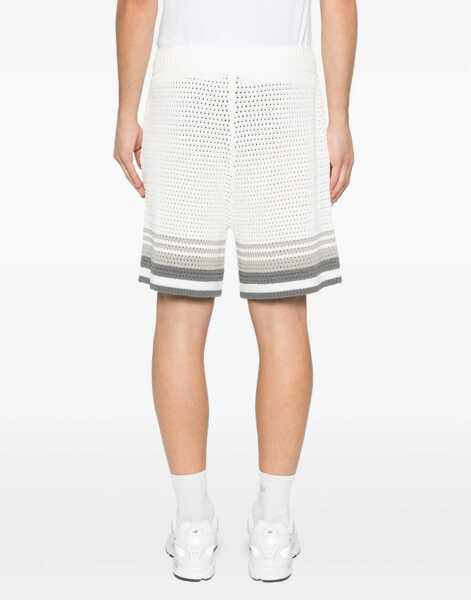 Pantaloni scurti Casablanca Crochet Shorts WHITE/GREY Barbati (BM 19741604) 4