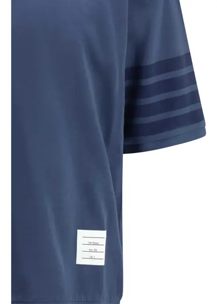 Tricouri Thom Browne 4-Bar cotton jersey T-shirt NAVY Barbati (BM 19741619) 3