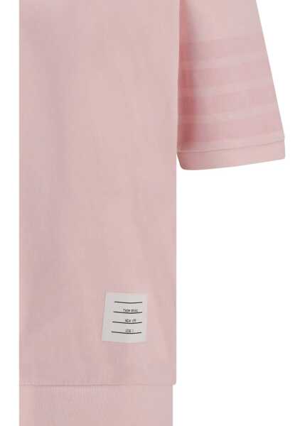 Tricouri Thom Browne 4-Bar cotton jersey T-shirt LT PINK Barbati (BM 19741622) 3