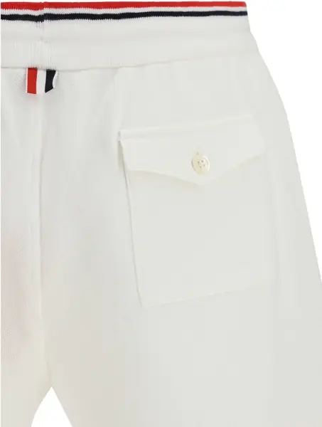 Pantaloni scurti Thom Browne Piqu sports Shorts WHITE Barbati (BM 19741631) 3