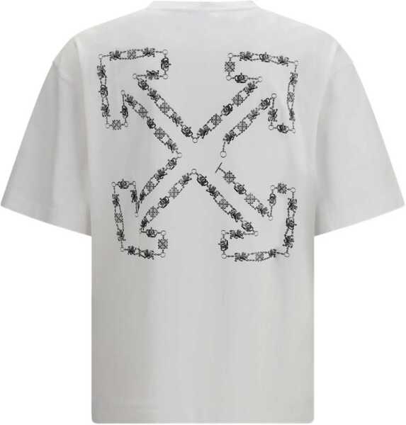 Tricouri Off-White Chain Araldic Arrow T-shirt WHITE Barbati (BM 19741646) 2