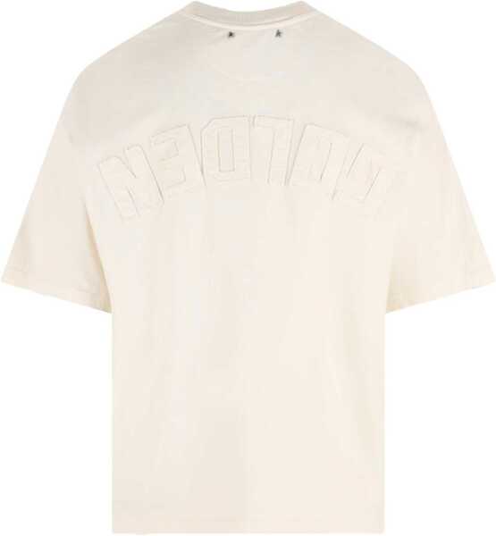 Tricouri Golden Goose T-shirt with an embossed reverse Golden logo HERITAGE WHITE Barbati (BM 19741649) 2