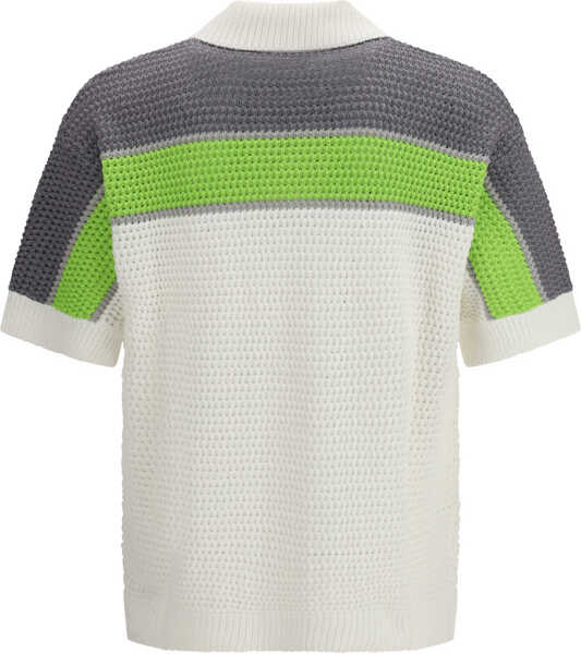 Camasi casual Casablanca Crochet Shirt WHITE Barbati (BM 19741652) 2