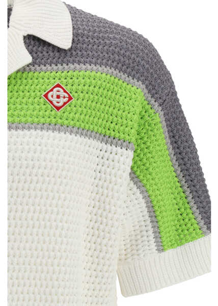 Camasi casual Casablanca Crochet Shirt WHITE Barbati (BM 19741652) 3