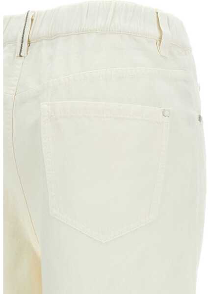 Pantaloni casual Brunello Cucinelli Wide-leg Jeans PANAMA Femei (BM 19741655) 3