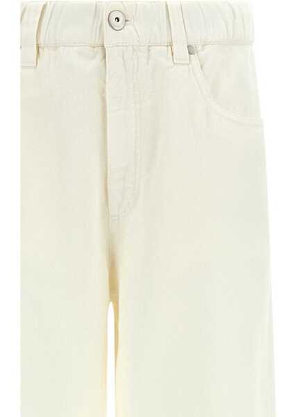 Pantaloni casual Brunello Cucinelli Wide-leg Jeans PANAMA Femei (BM 19741655) 4