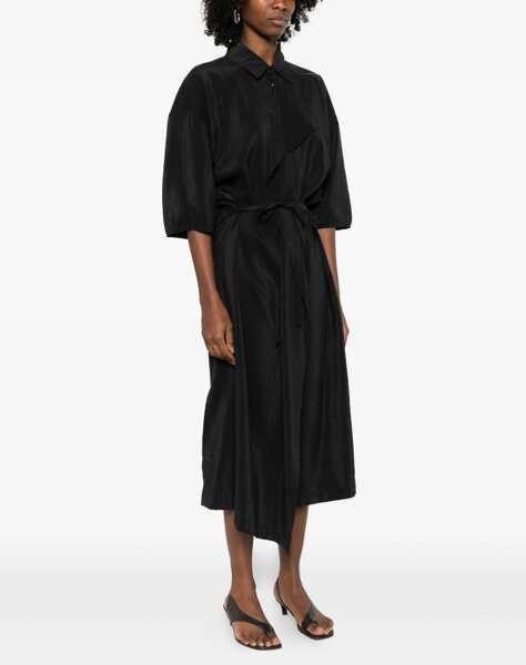 Rochii LEMAIRE Asymmetrical silk shirt Dress BLACK Femei (BM 19741658) 3