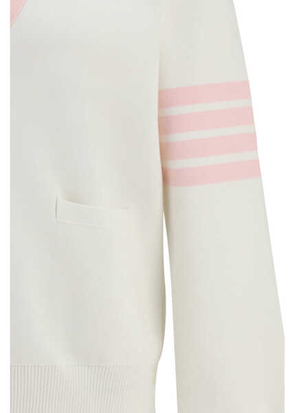 Cardigane Thom Browne Milano Cardigan WHITE Barbati (BM 19741664) 3