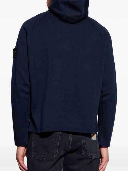 Pulovere Stone Island Hooded raglan sleeve Sweater NAVY BLUE Barbati (BM 19741685) 4