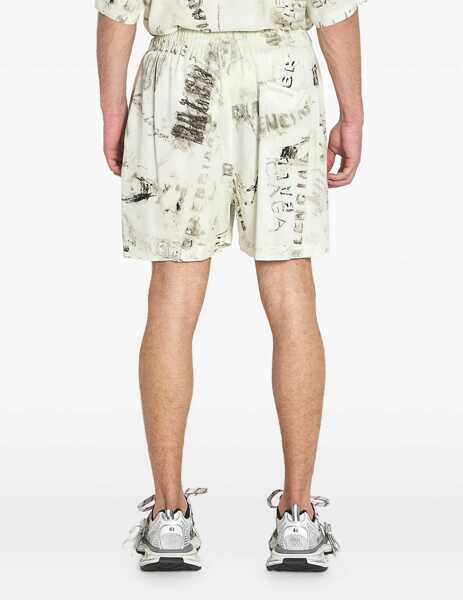 Pantaloni scurti Balenciaga Pyjamas Shorts GREY Barbati (BM 19741796) 4